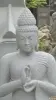 Product image 3 of the product “Seated Buddha with floral carving -Chakra position. About 152cm height. Natural stone (river stone), stonemasonry ”